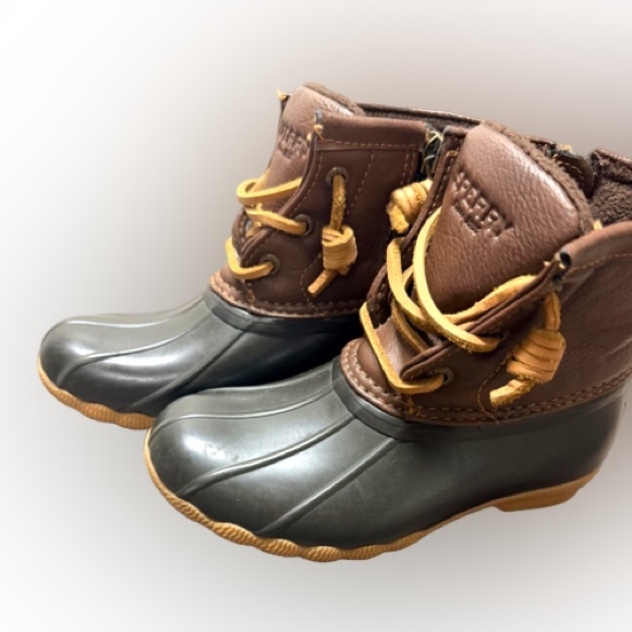 Sperry Kids Girls 10 Saltwater Duck Boots Minimal Wear Great Condition - Picture 3 of 7